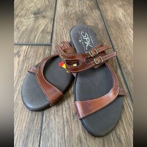 Women's Brown Leather Sandals